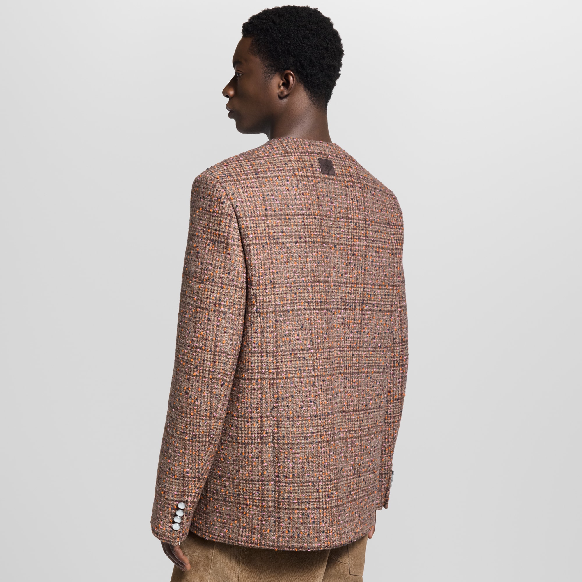  Ready-to-Wear Blazers and Jackets Collarless Tweed Jacket | Louis Vuitton ® (Product zoom)