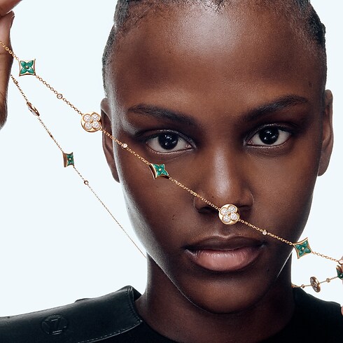 Catégories Colliers et Pendentifs Collier long multi-motifs Star et Sun Color Blossom BB, or jaune, amazonite et diamants | Louis Vuitton ® (Zoom produit)