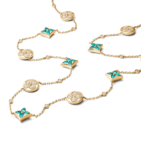 Catégories Colliers et Pendentifs Collier long multi-motifs Star et Sun Color Blossom BB, or jaune, amazonite et diamants | Louis Vuitton ® (Zoom produit)