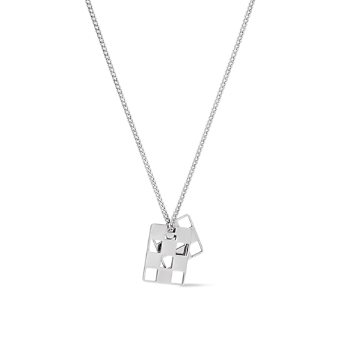 S00 Bijoux Fantaisie Colliers Collier pendentif à découpes Damier Staples | Louis Vuitton ® (Zoom produit)