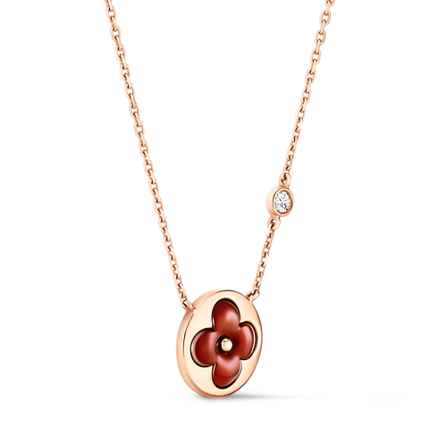 Catégories Colliers et Pendentifs Collier pendentif Sun Color Blossom BB, or rose, cornaline et diamant | Louis Vuitton ® (Zoom produit)