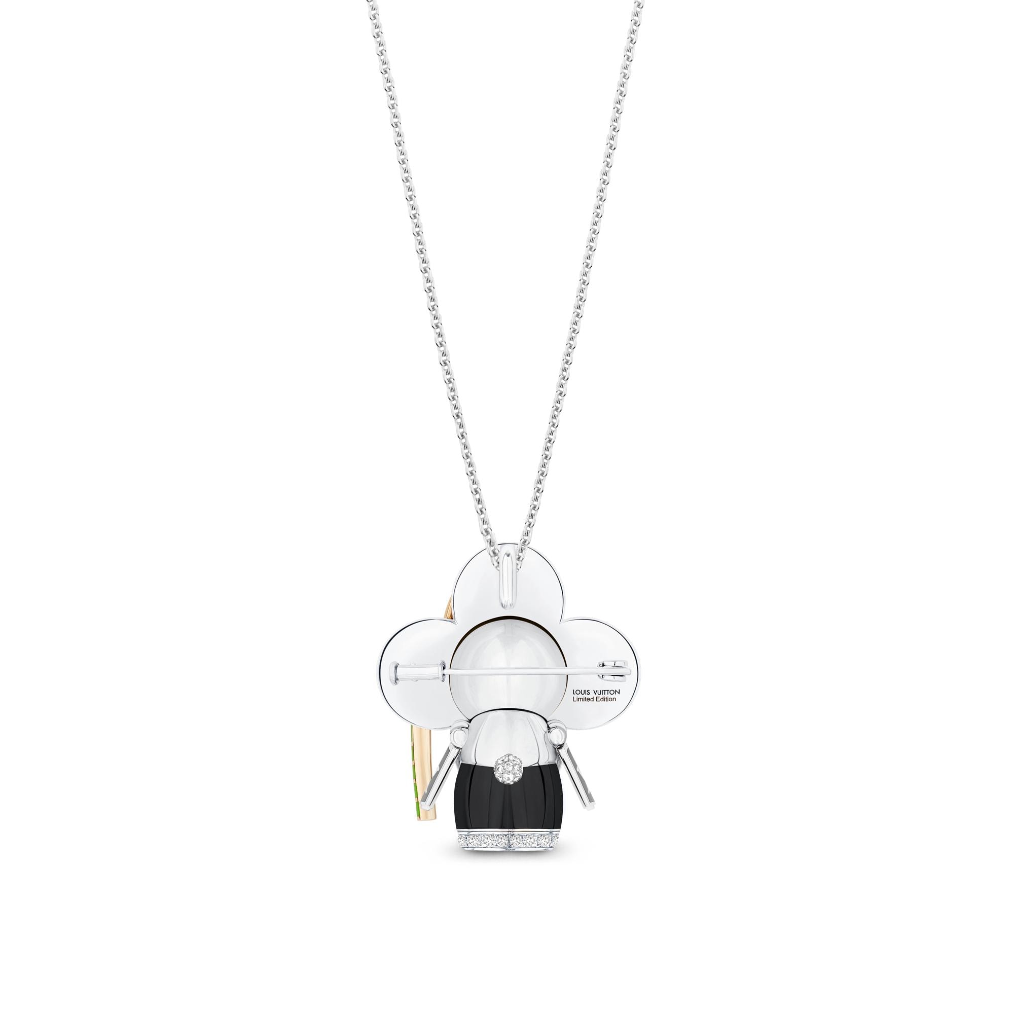  Catégories Toute la Joaillerie Collier pendentif Vivienne Panda, or blanc, or jaune, onyx, laque et diamants | Louis Vuitton ® (Zoom produit)