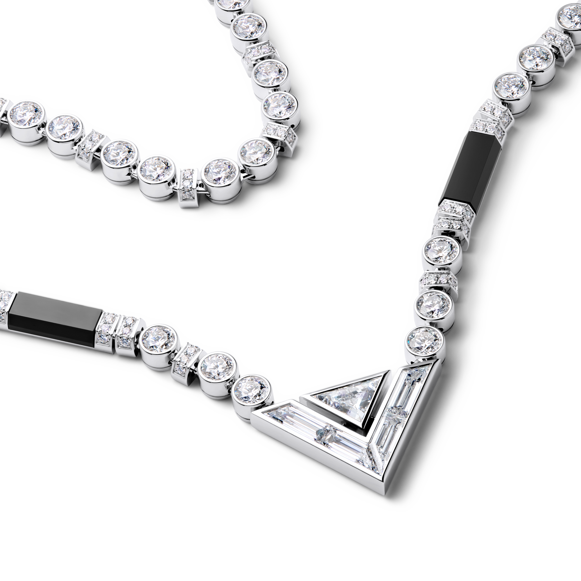  Bijoux Colliers et pendentifs Collier Pure V, or blanc, onyx et diamants | Louis Vuitton ® (Zoom produit)