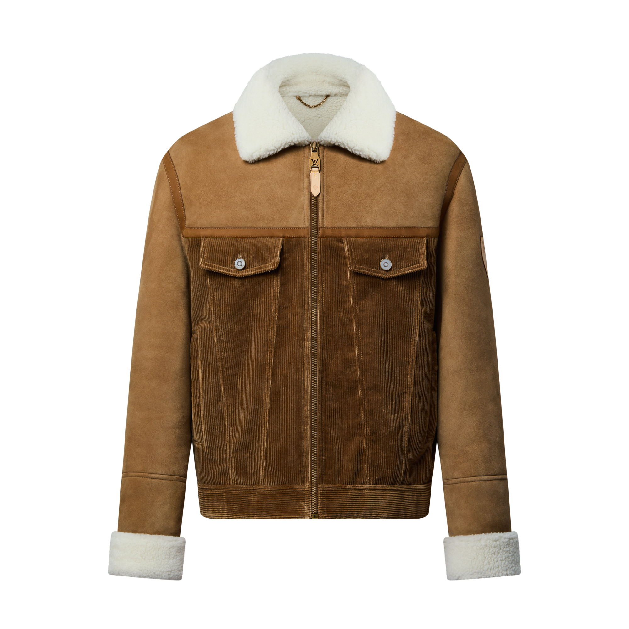  Ready-to-Wear Coats and Outerwear Corduroy And Shearling Mix Trucker | Louis Vuitton ® (Product zoom)