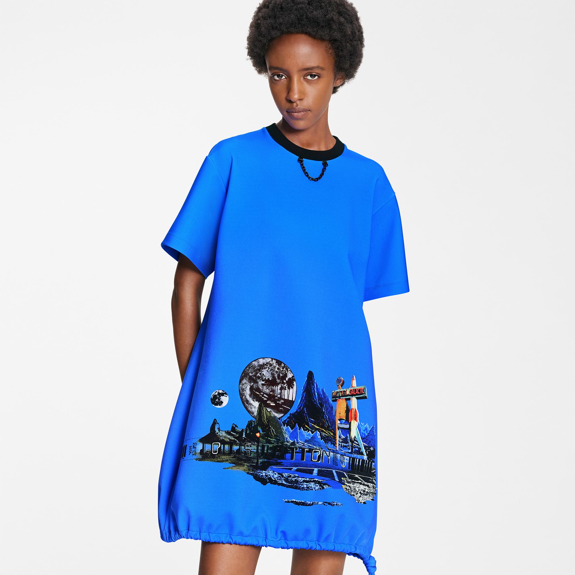  Discontinued Product Obs 7 Cosmic Motel Print Balloon T-Shirt Dress | Louis Vuitton ® (Product zoom)