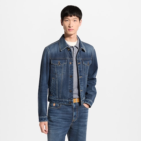 Ready-to-Wear All Ready-to-Wear Cotton Cashmere Denim Trucker Jacket | Louis Vuitton ® (Product zoom)