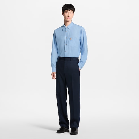 Ready-to-Wear All Ready-to-Wear Cotton Cashmere Long-Sleeved Jacquard Shirt | Louis Vuitton ® (Product zoom)