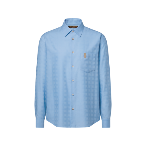 Ready-to-Wear All Ready-to-Wear Cotton Cashmere Long-Sleeved Jacquard Shirt | Louis Vuitton ® (Product zoom)