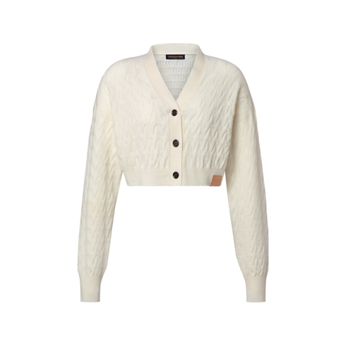 Ready-to-Wear Knitwear Cropped Cable Knit Cardigan | Louis Vuitton ® (Product zoom)
