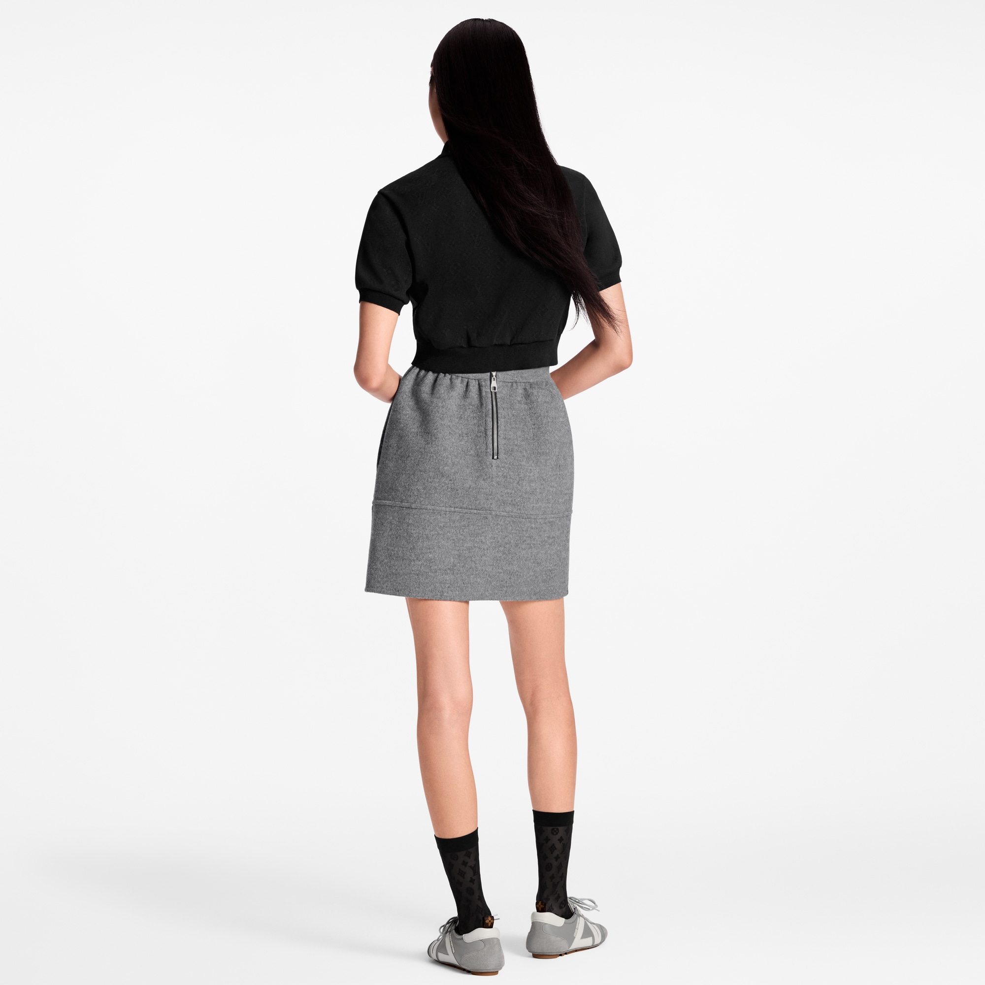  Ready-to-Wear Tops Cropped Monogram Button Polo Top | Louis Vuitton ® (Product zoom)