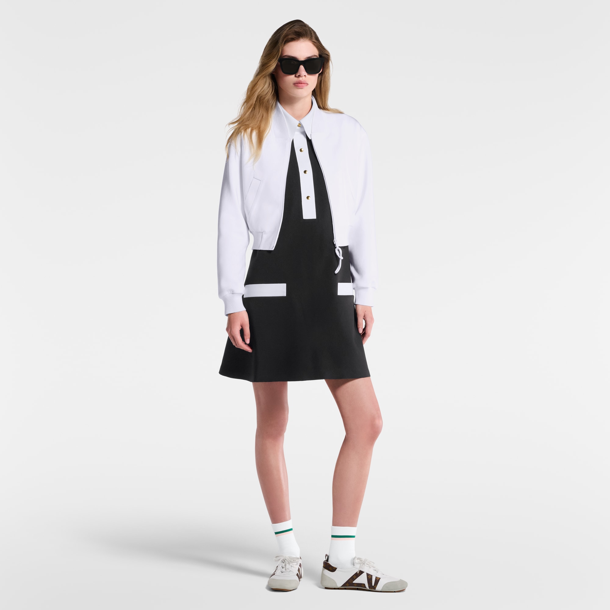  Ready-to-Wear Coats and Jackets Cropped Technical Jersey Bomber Jacket | Louis Vuitton ® (Product zoom)
