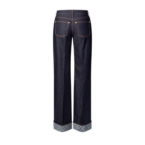 Ready-to-Wear Pants Cuffed Hem Flared Jeans | Louis Vuitton ® (Product zoom)