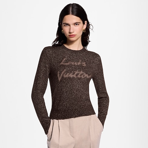 Ready-to-Wear Knitwear Cursive Signature Pullover | Louis Vuitton ® (Product zoom)