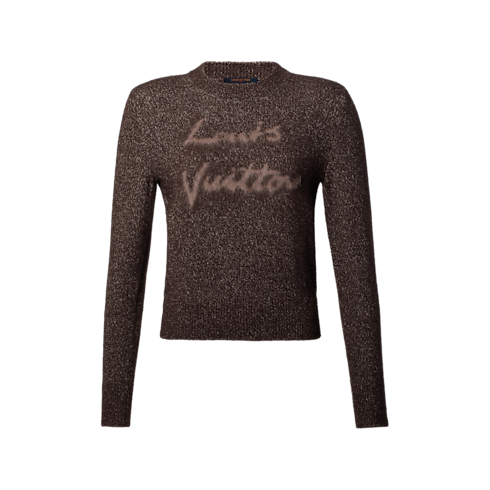 Ready-to-Wear Knitwear Cursive Signature Pullover | Louis Vuitton ® (Product zoom)