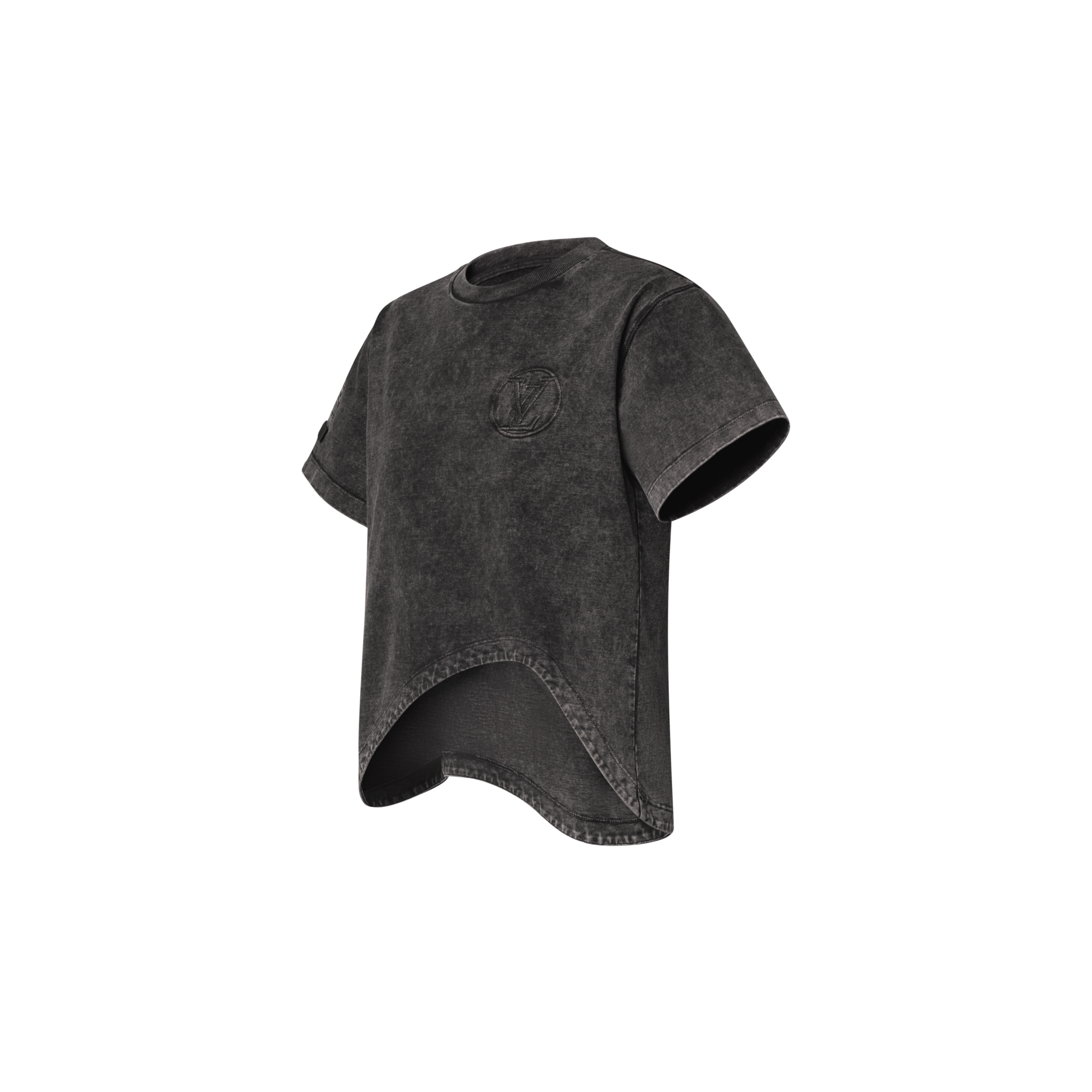  Ready-to-Wear Tops Curve Hem T-Shirt | Louis Vuitton ® (Product zoom)