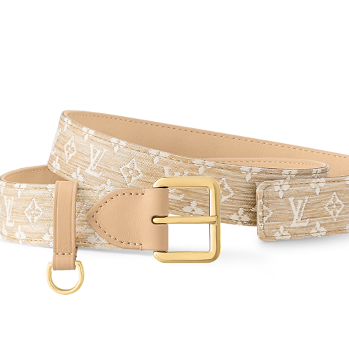 Accessories Belts D-Ring Raffia 30mm Belt | Louis Vuitton ® (Product zoom)