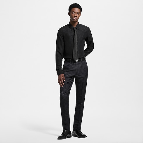 Ready-to-Wear Shirts Damier Bandana Silk Evening Shirt | Louis Vuitton ® (Product zoom)