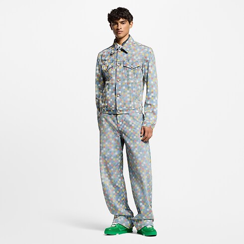 Ready-to-Wear Coats and Outerwear Damier Denim Trucker Jacket | Louis Vuitton ® (Product zoom)