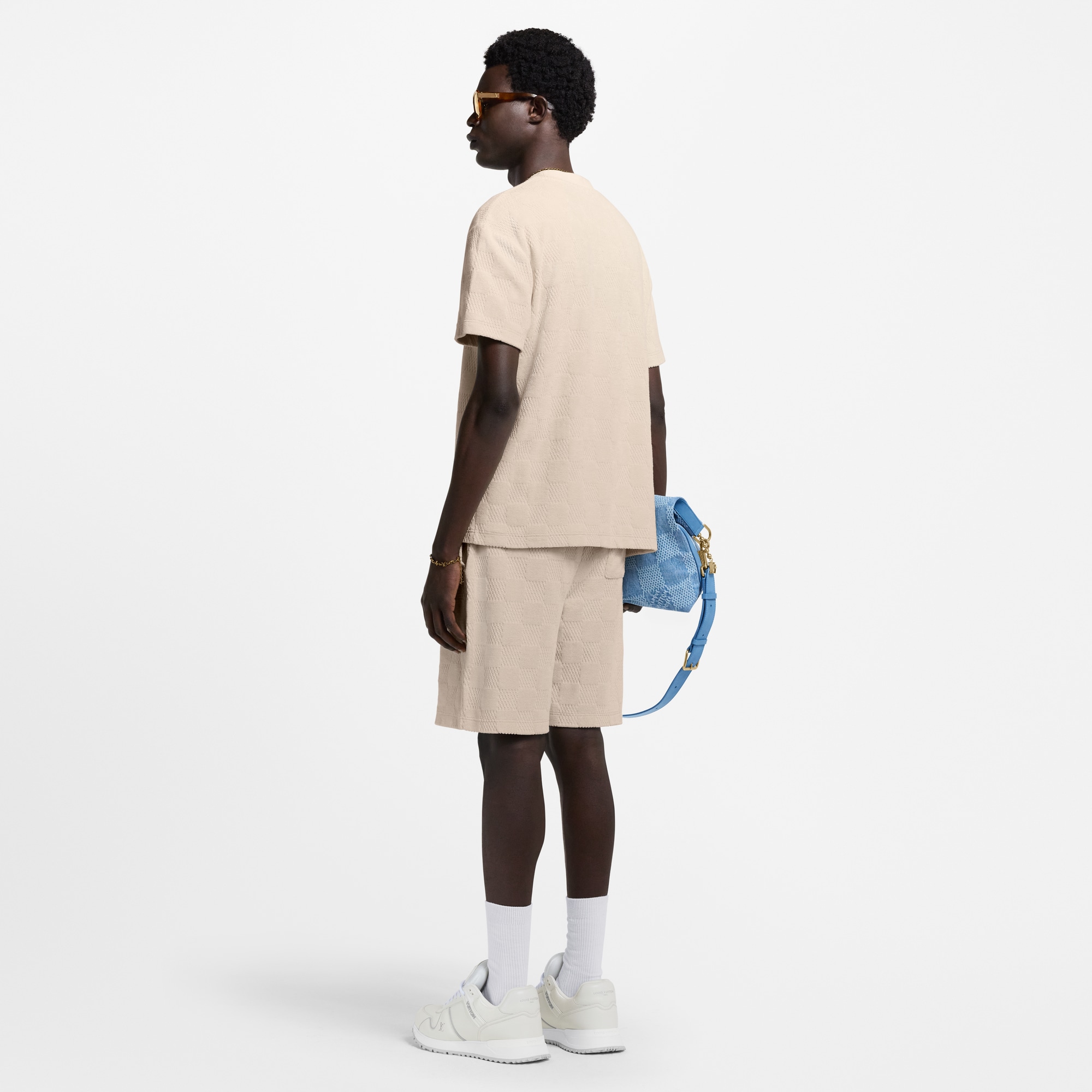  Ready-to-Wear T-Shirts and Polos Damier French Terry T-Shirt | Louis Vuitton ® (Product zoom)