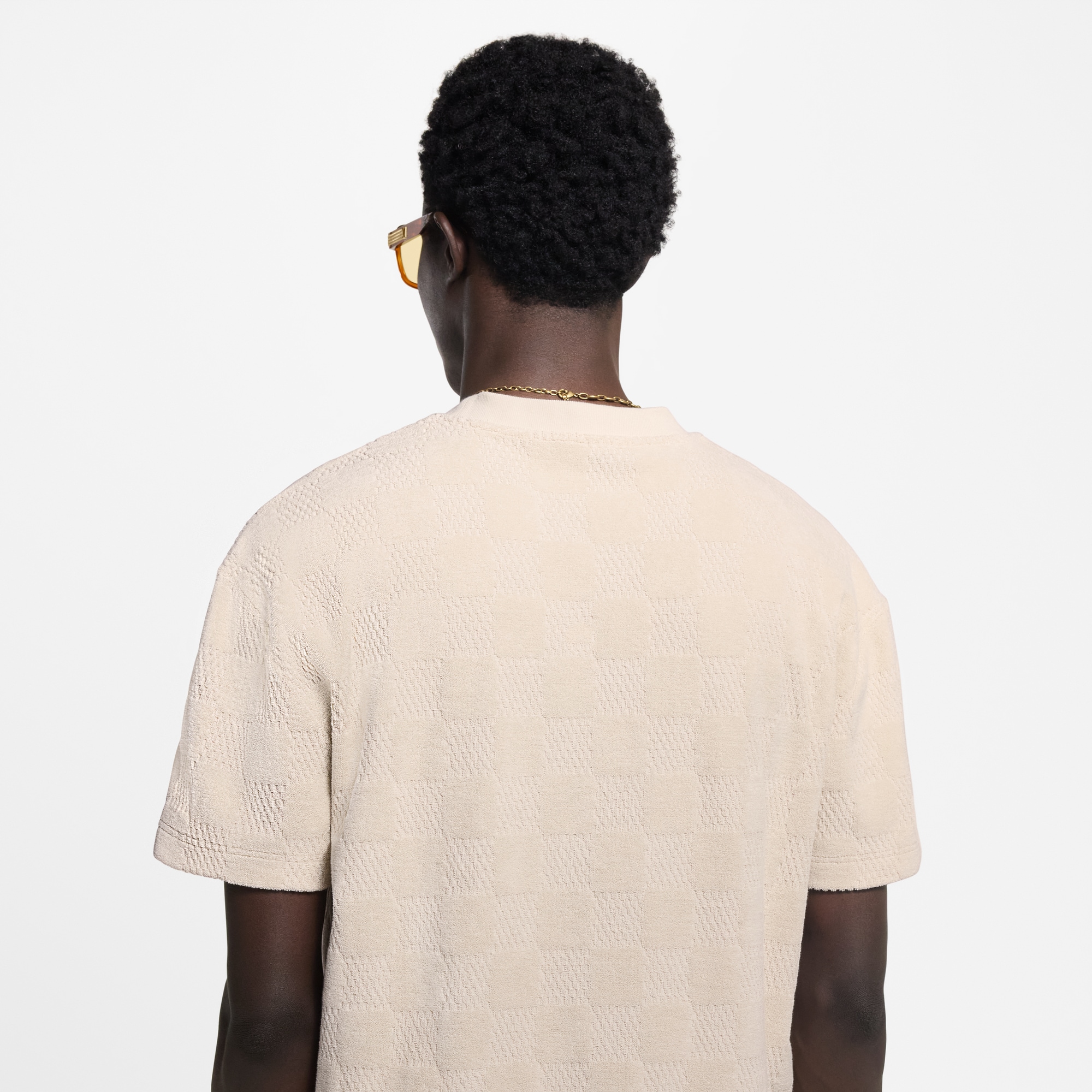  Ready-to-Wear T-Shirts and Polos Damier French Terry T-Shirt | Louis Vuitton ® (Product zoom)