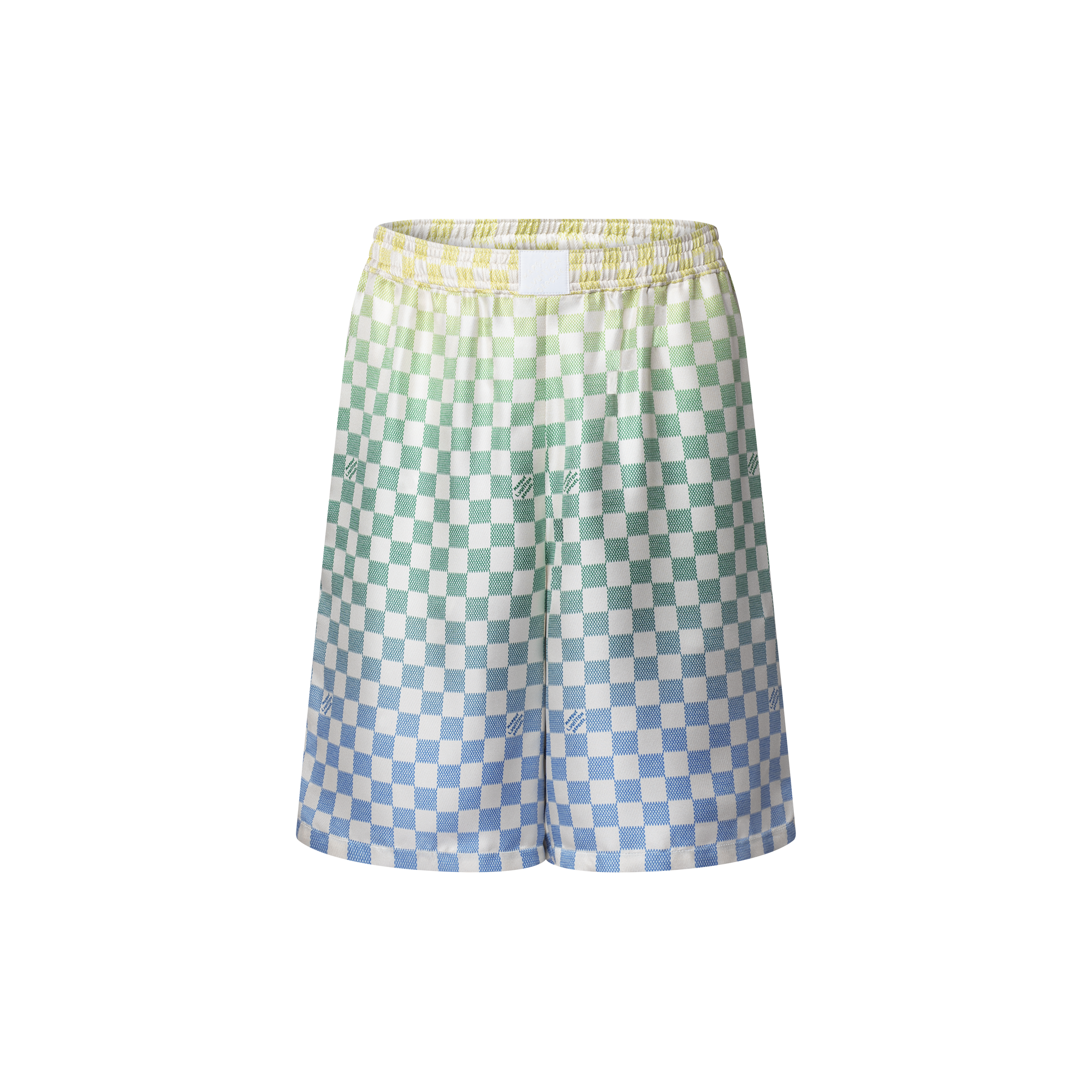  Ready-to-Wear Pants Damier Gradient Printed Silk Shorts | Louis Vuitton ® (Product zoom)