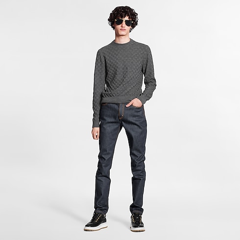 Ready-to-Wear Knitwear and Sweatshirts Damier Signature Crewneck | Louis Vuitton ® (Product zoom)