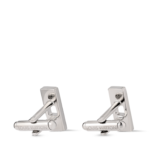 S00 Fashion Jewelry All Fashion Jewelry Damier Staples Cut Out Cufflinks | Louis Vuitton ® (Product zoom)