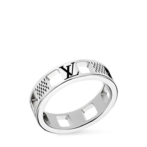 S00 Fashion Jewelry Rings Damier Staples Cut Out Ring | Louis Vuitton ® (Product zoom)