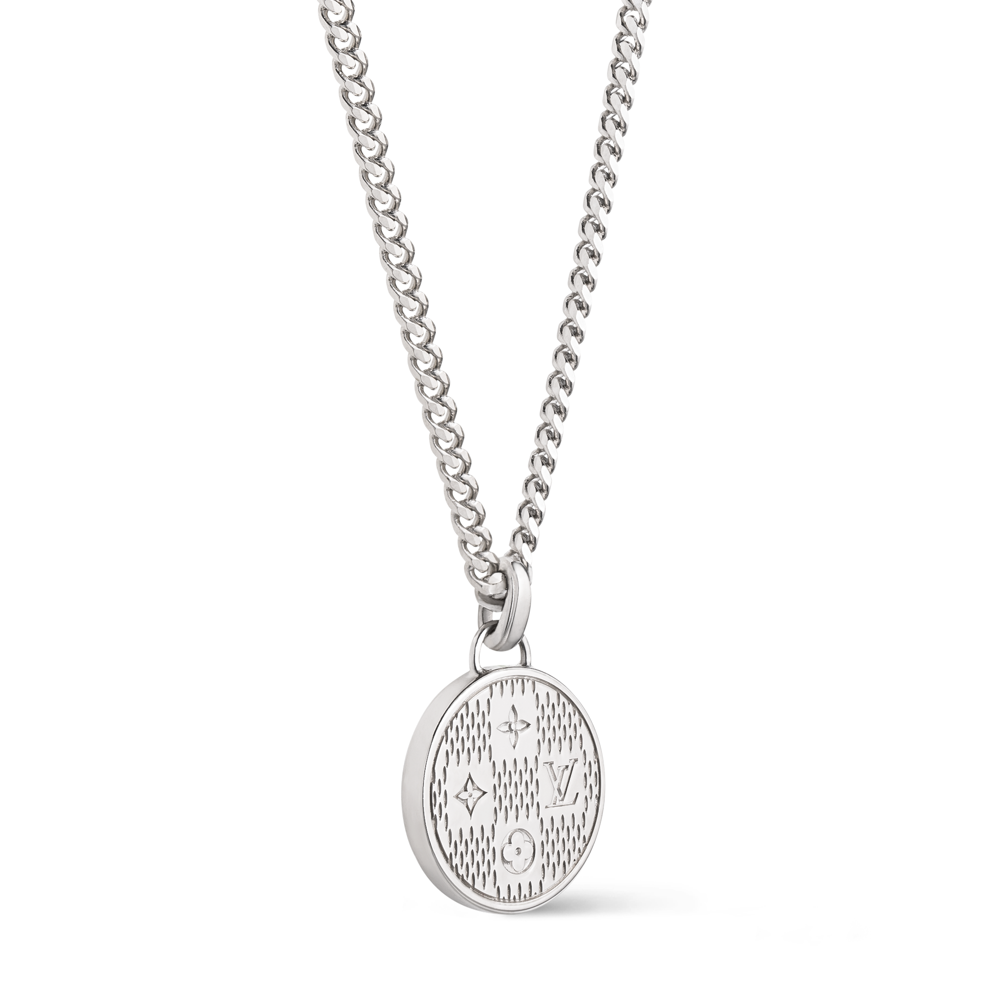 S00 Fashion Jewelry Necklaces and Pendants Damier Staples Pendant | Louis Vuitton ® (Product zoom)