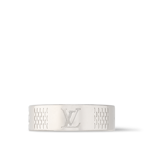S00 Fashion Jewelry Rings Damier Staples Thin Ring | Louis Vuitton ® (Product zoom)