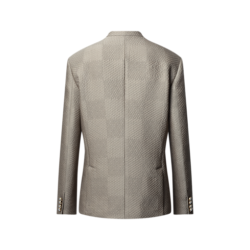 Ready-to-Wear Blazers and Jackets Damier Wool-Silk Jacquard Double-Breasted Jacket | Louis Vuitton ® (Product zoom)