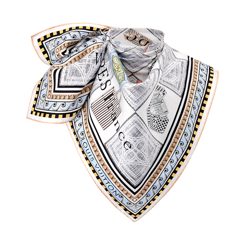 S00 Accessories Silk Squares and Bandeaus Damiergram Square 90 | Louis Vuitton ® (Product zoom)