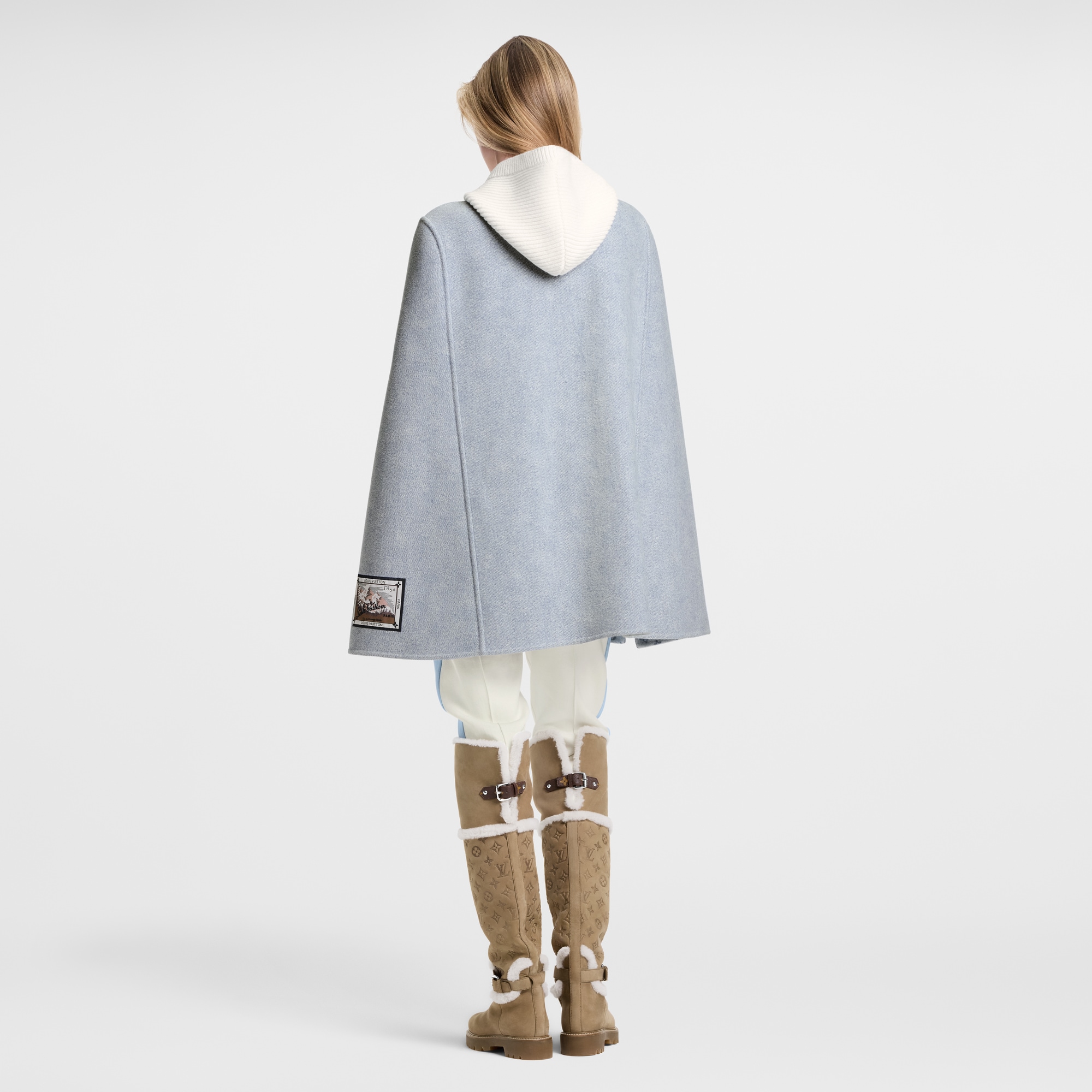  Ready-to-Wear Coats and Jackets Denim-Effect Double Face Cape | Louis Vuitton ® (Product zoom)