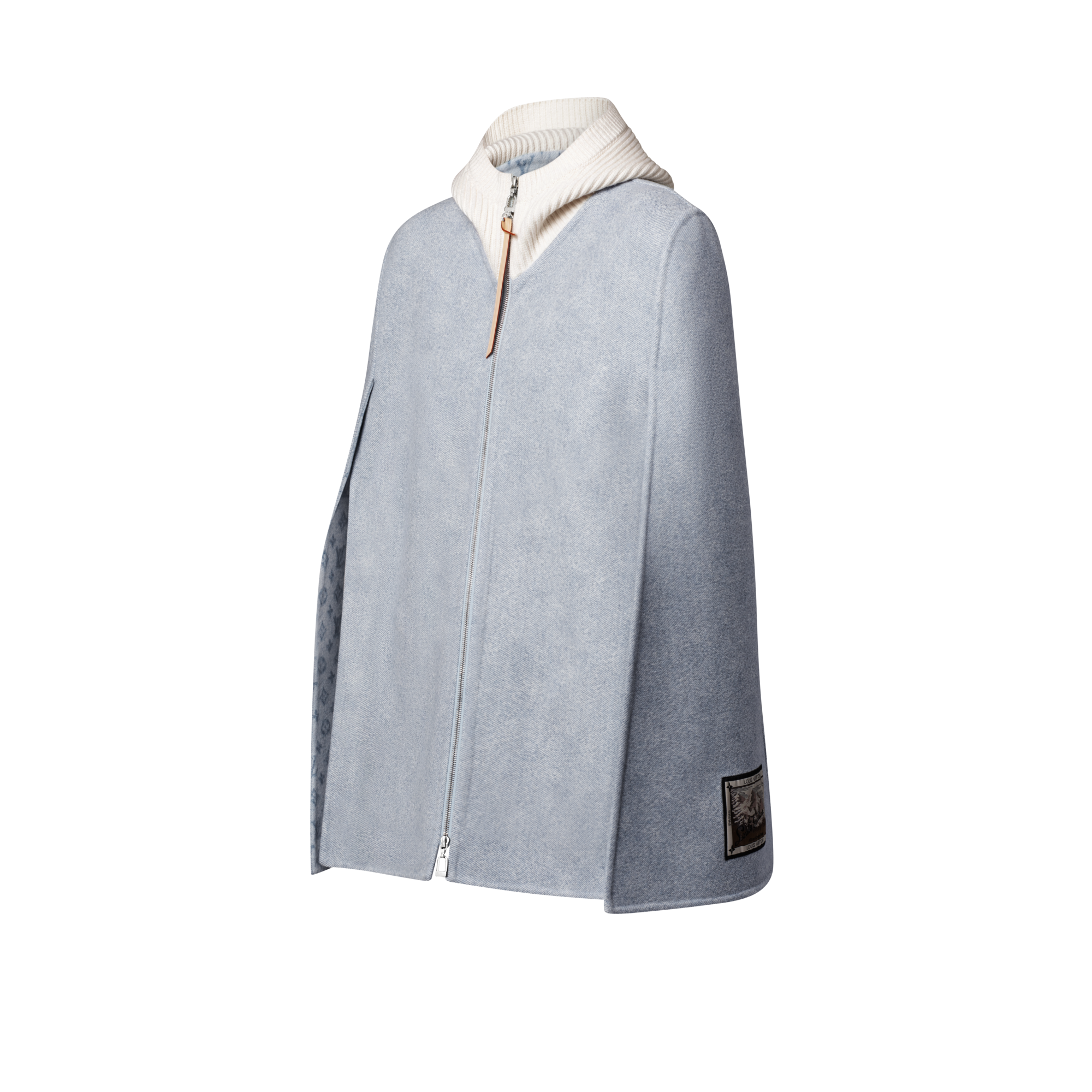  Ready-to-Wear Coats and Jackets Denim-Effect Double Face Cape | Louis Vuitton ® (Product zoom)