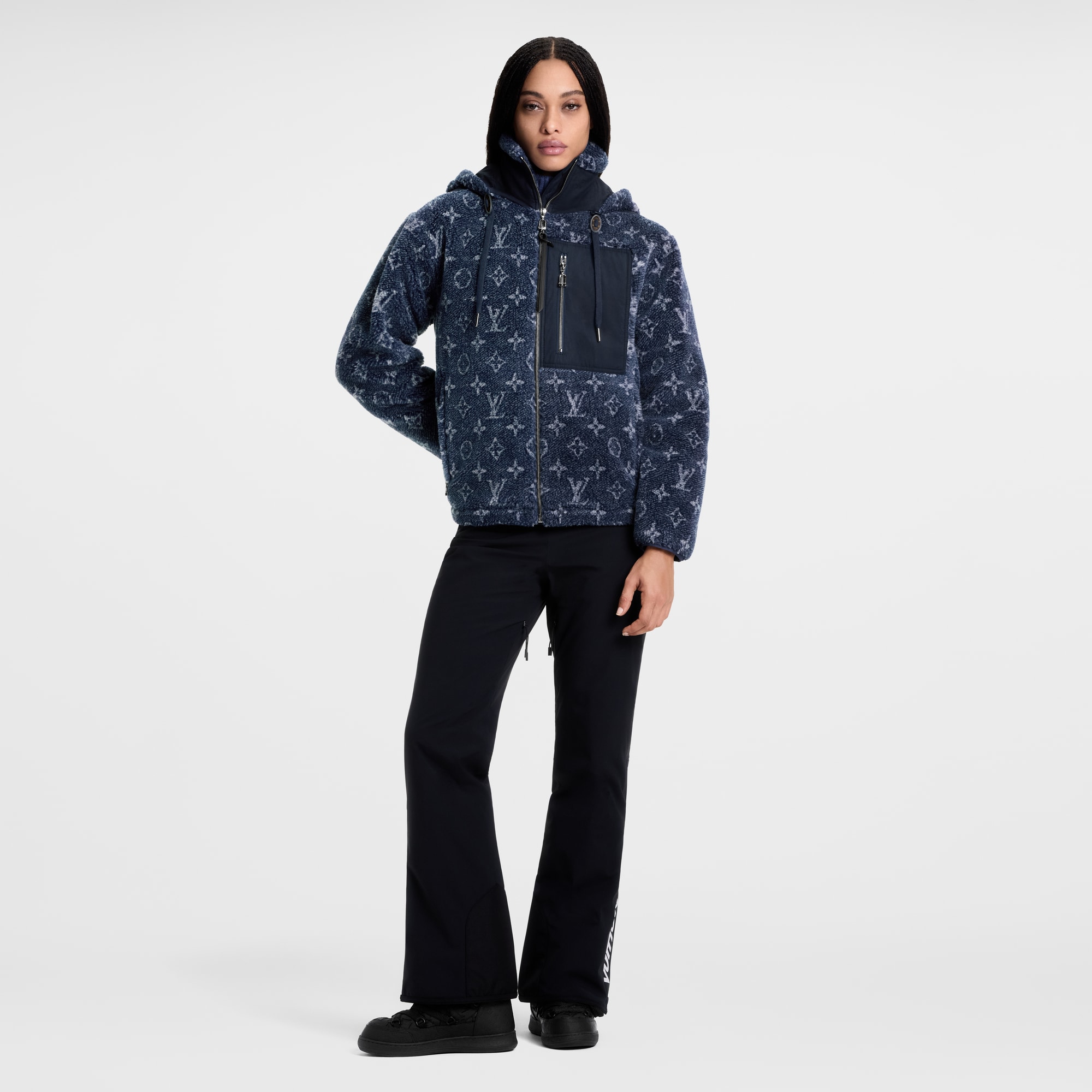  Ready-to-Wear Coats and Jackets Denim-Effect Monogram Fleece Jacket | Louis Vuitton ® (Product zoom)