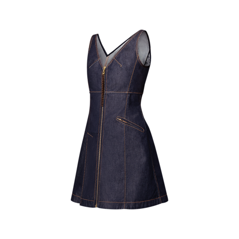 Ready-to-Wear Dresses Denim Mini Dress | Louis Vuitton ® (Product zoom)