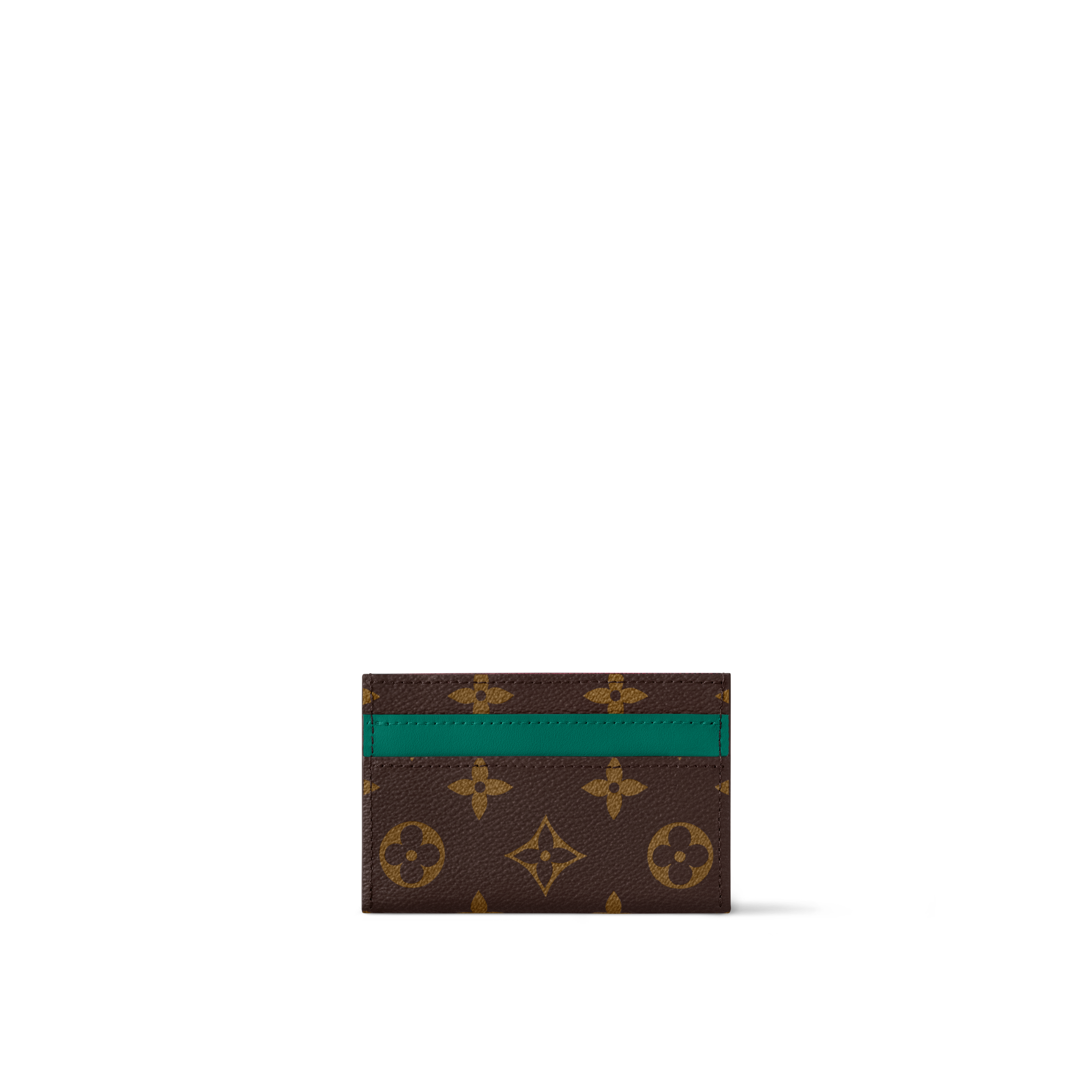Monogram Macassar Canvas Small Leather Goods Newness Double Card Holder | Louis Vuitton ® (Product zoom)