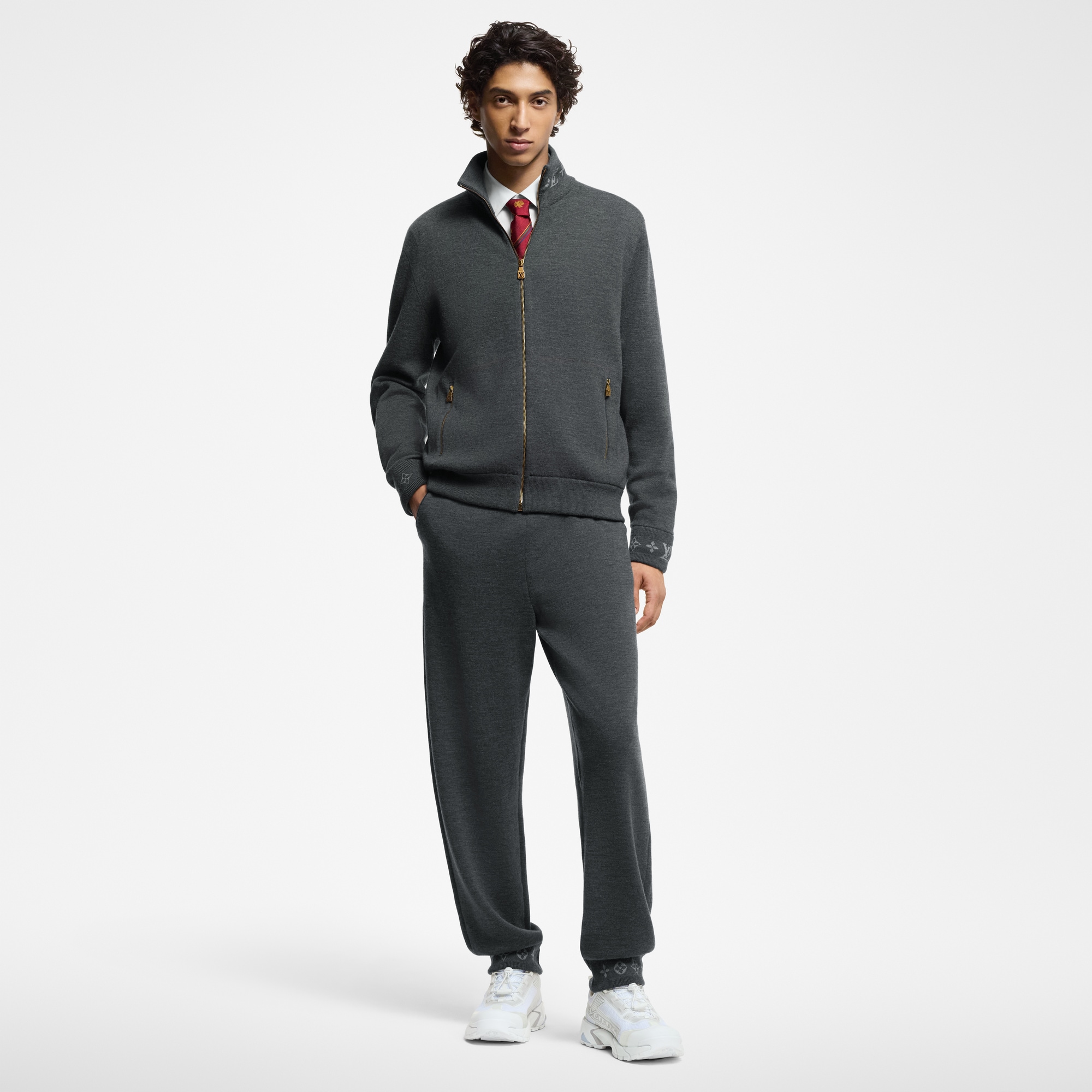  Ready-to-Wear All Ready-to-Wear Double Face Knit Wool Travel Blouson | Louis Vuitton ® (Product zoom)