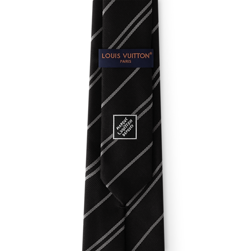 S00 Accessories Ties and Pocket Squares Ecu Stripes Tie | Louis Vuitton ® (Product zoom)