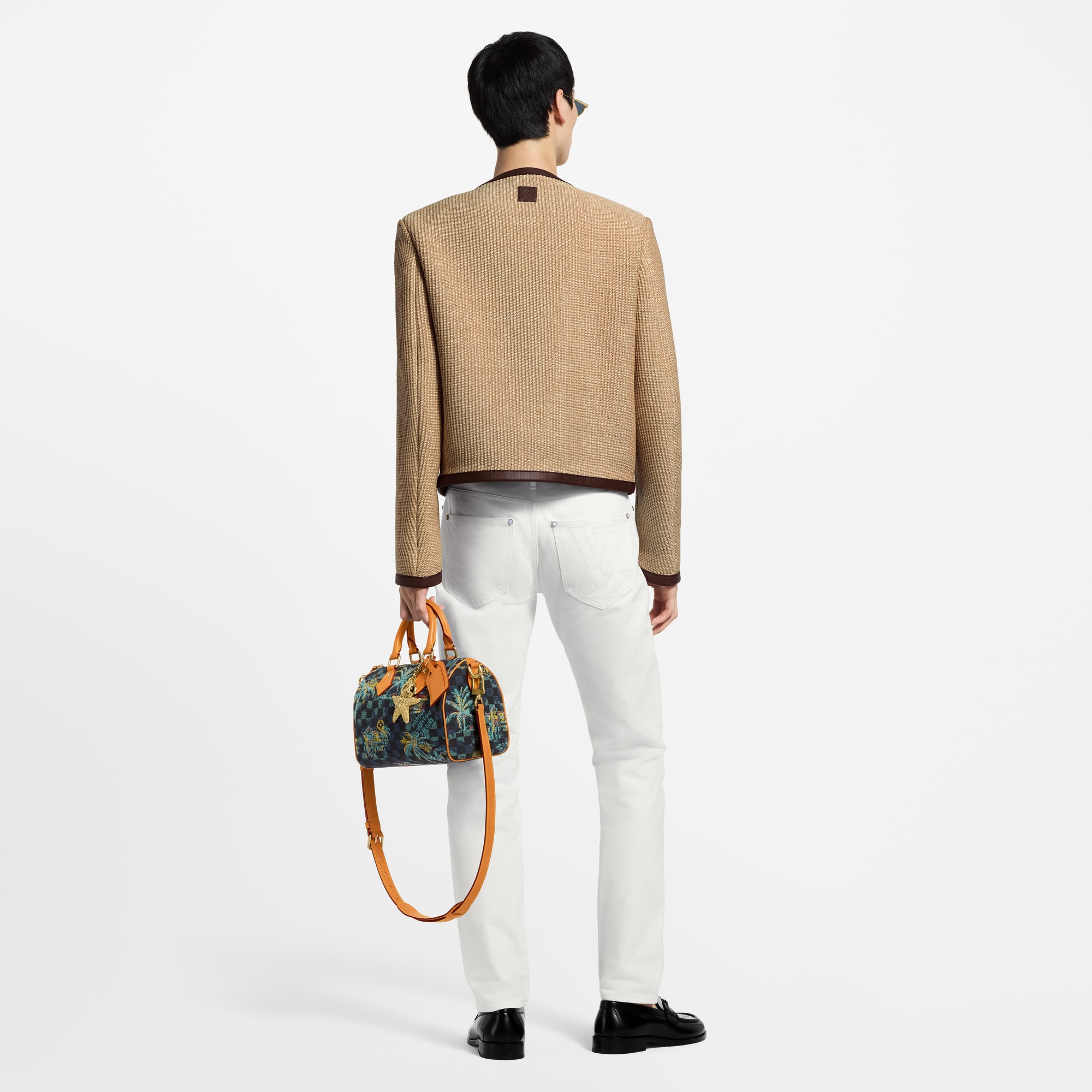  Ready-to-Wear Blazers and Jackets Embellished Raffia Chic Collarless Jacket | Louis Vuitton ® (Product zoom)