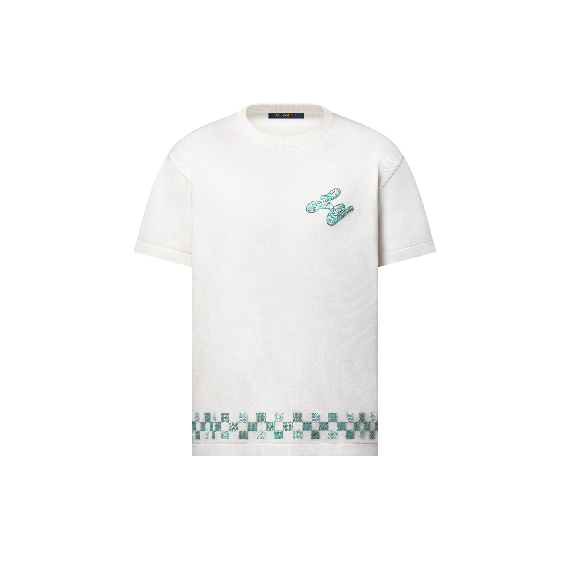  Ready-to-Wear Knitwear and Sweatshirts Embellished Short-Sleeved Crewneck | Louis Vuitton ® (Product zoom)