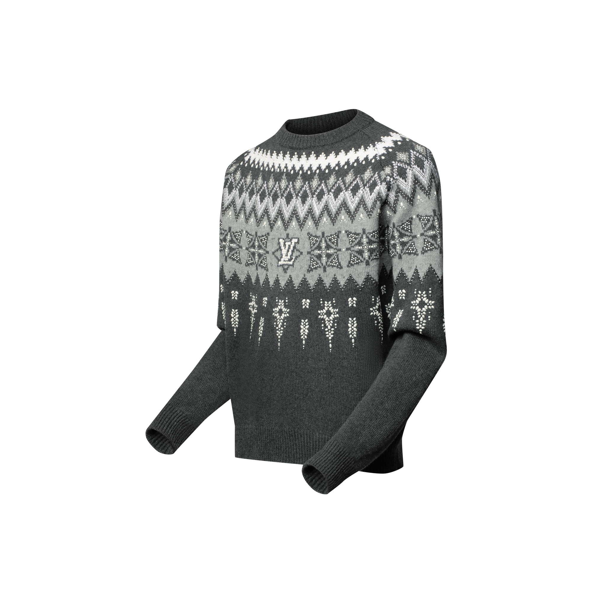  Ready-to-Wear All Ready-to-Wear Embellished Wool-Cashmere Blend Pullover | Louis Vuitton ® (Product zoom)