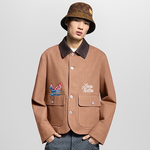 Ready-to-Wear Coats and Outerwear Embellished Workwear Jacket | Louis Vuitton ® (Product zoom)