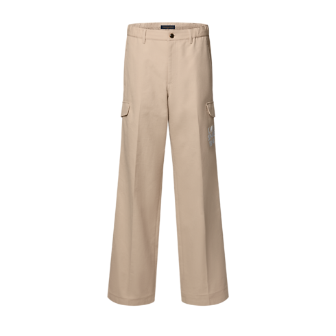 Ready-to-Wear Pants Embroidered Cotton Cargo Pants | Louis Vuitton ® (Product zoom)