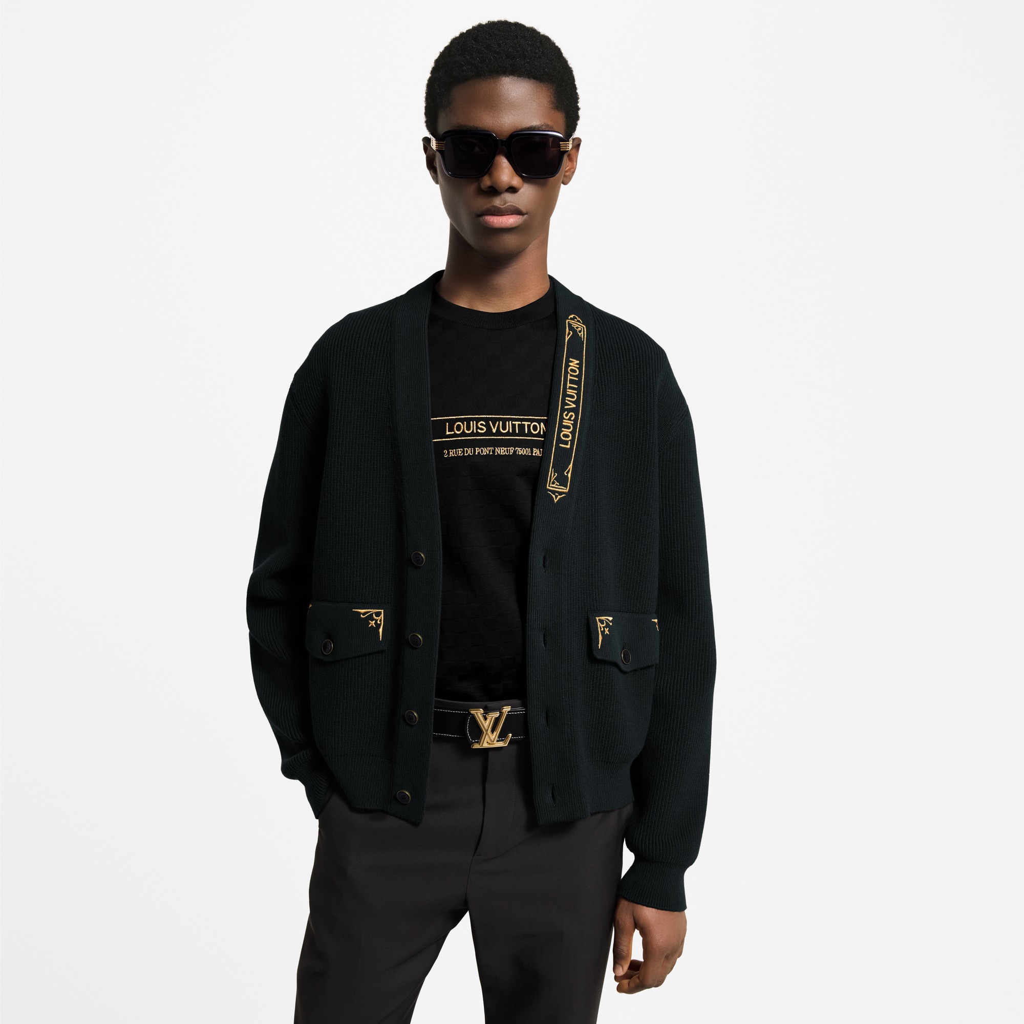  Ready-to-Wear Knitwear and Sweatshirts Embroidered Signature Cardigan | Louis Vuitton ® (Product zoom)