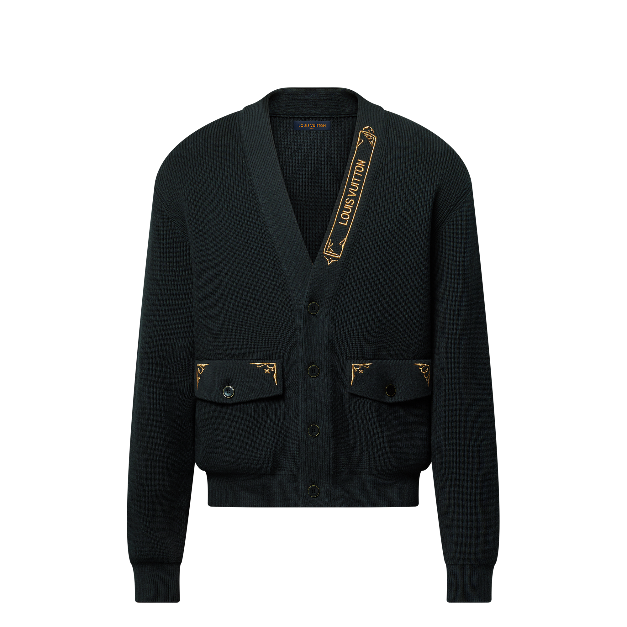  Ready-to-Wear Knitwear and Sweatshirts Embroidered Signature Cardigan | Louis Vuitton ® (Product zoom)