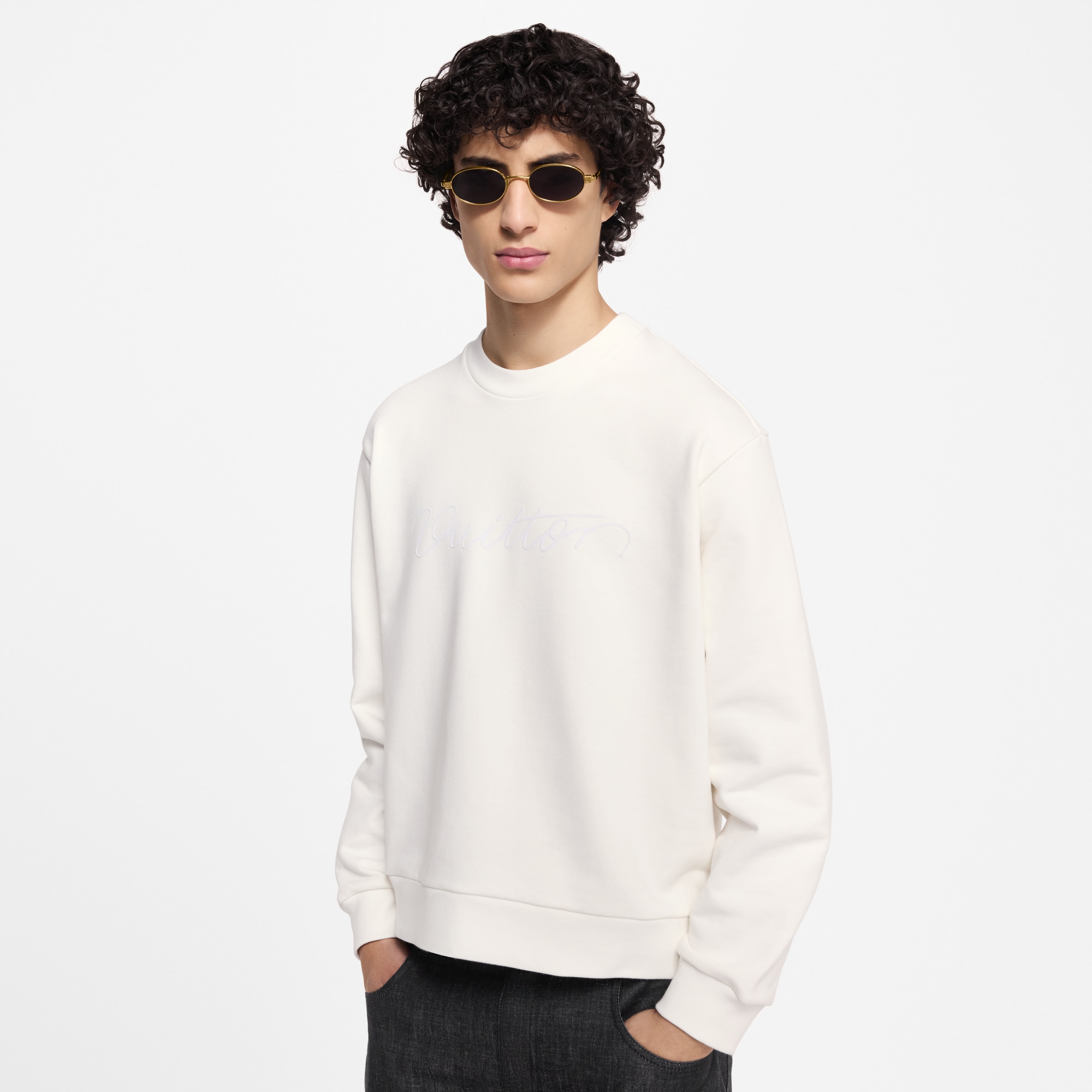  Ready-to-Wear Knitwear Embroidered Signature Crewneck | Louis Vuitton ® (Product zoom)