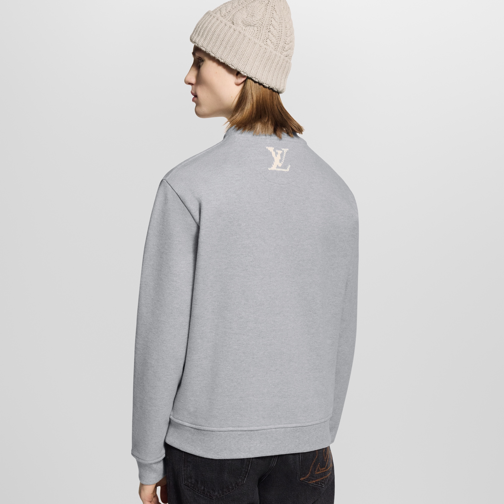  Ready-to-Wear All Ready-to-Wear Embroidered Signature Sweatshirt | Louis Vuitton ® (Product zoom)