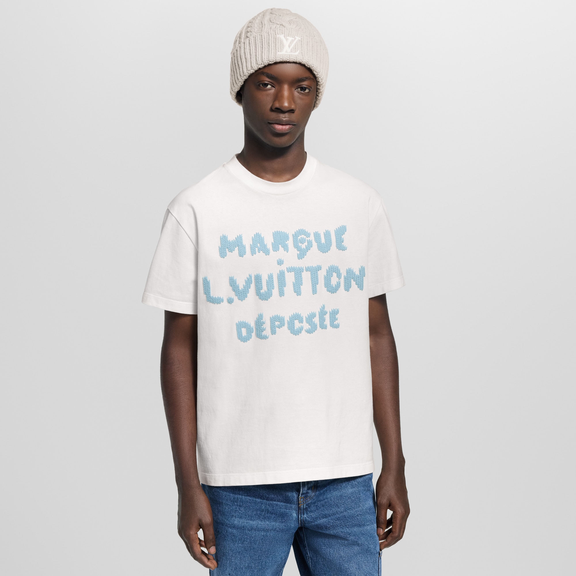  Prêt-à-Porter Tee-shirts et Polos Embroidered Signature T-Shirt | Louis Vuitton ® (Zoom produit)
