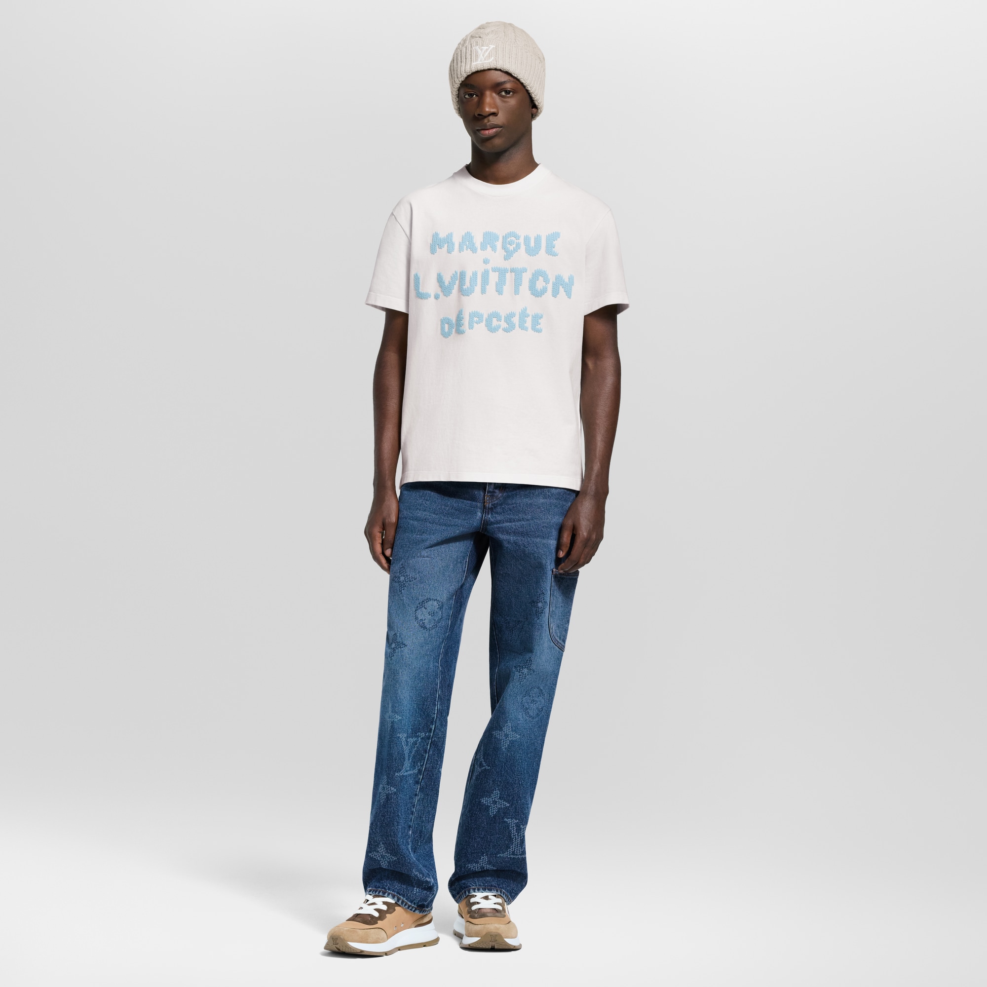  Prêt-à-Porter Tee-shirts et Polos Embroidered Signature T-Shirt | Louis Vuitton ® (Zoom produit)